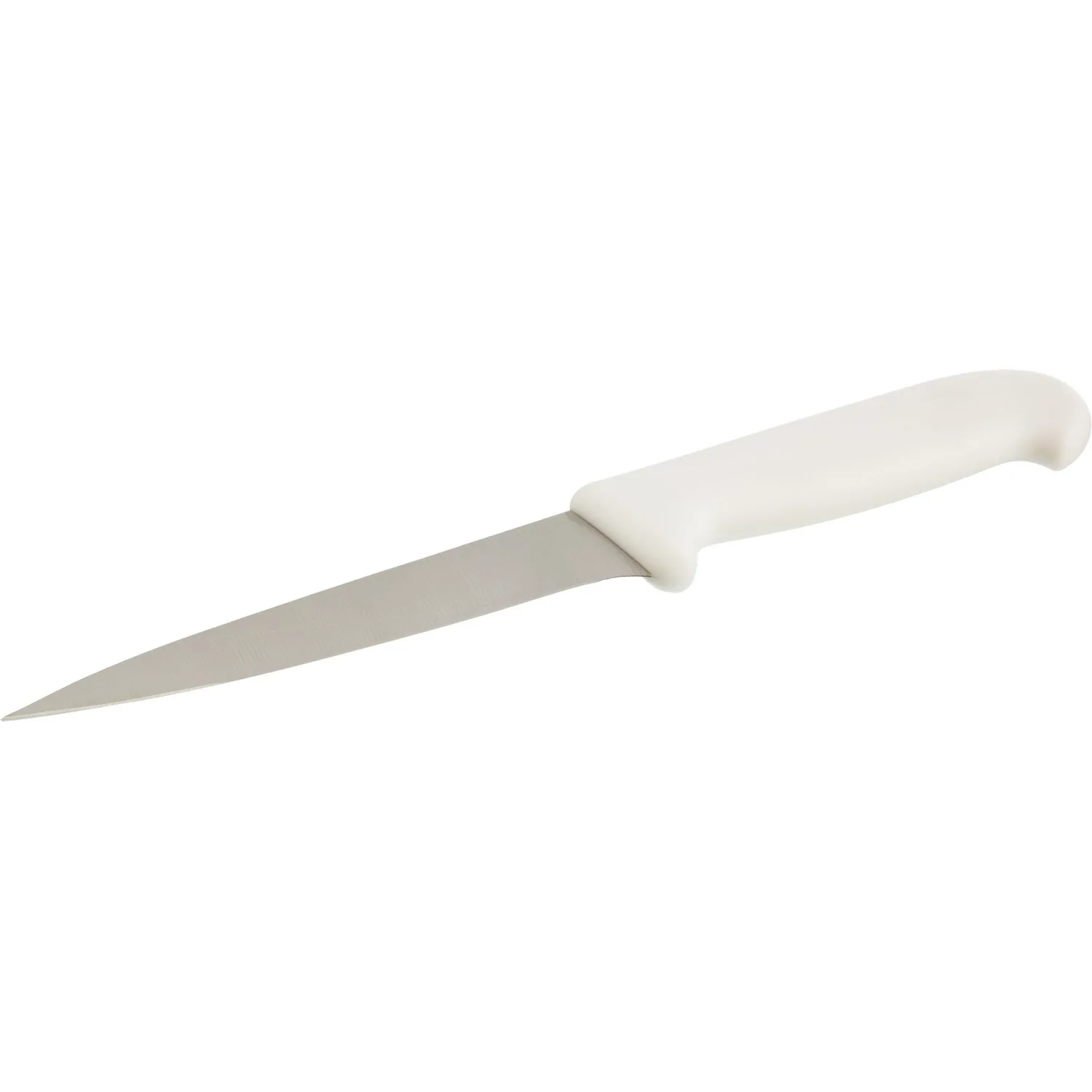 Нож разделочный лез 150 мм толщ 2 мм 3Cr13 белая пластиковая ручка