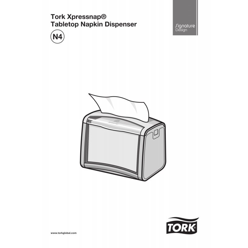 Держатель для салфеток Tork Xpressnap N4 настольный 272613 серый
