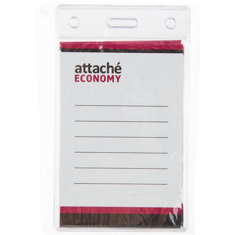 Бейдж Attache Economy 108×66 150 мкм без шнурка, вкладыш 90×60 5шт/уп