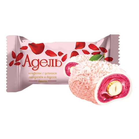 Конфеты АККОНД «Адель» с цельным миндалёмсо вкусом вишни250 гпакет