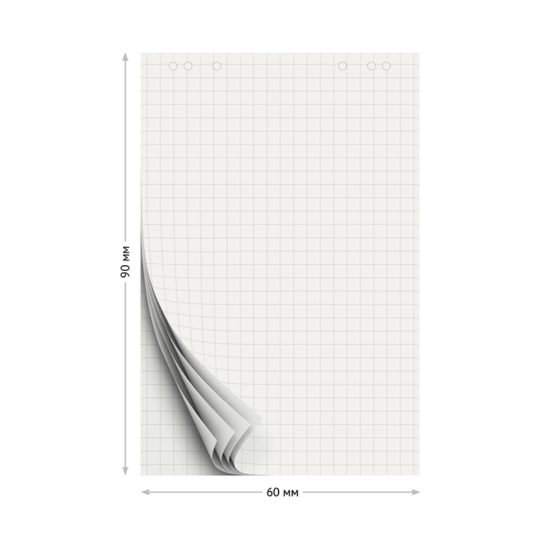Блокнот для флипчарта OfficeSpace 60×90см, 20л., клетка, бюджет