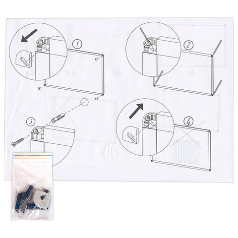 Доска пробковая для объявлений (90×120 см), алюминиевая рамка, BRAUBERG