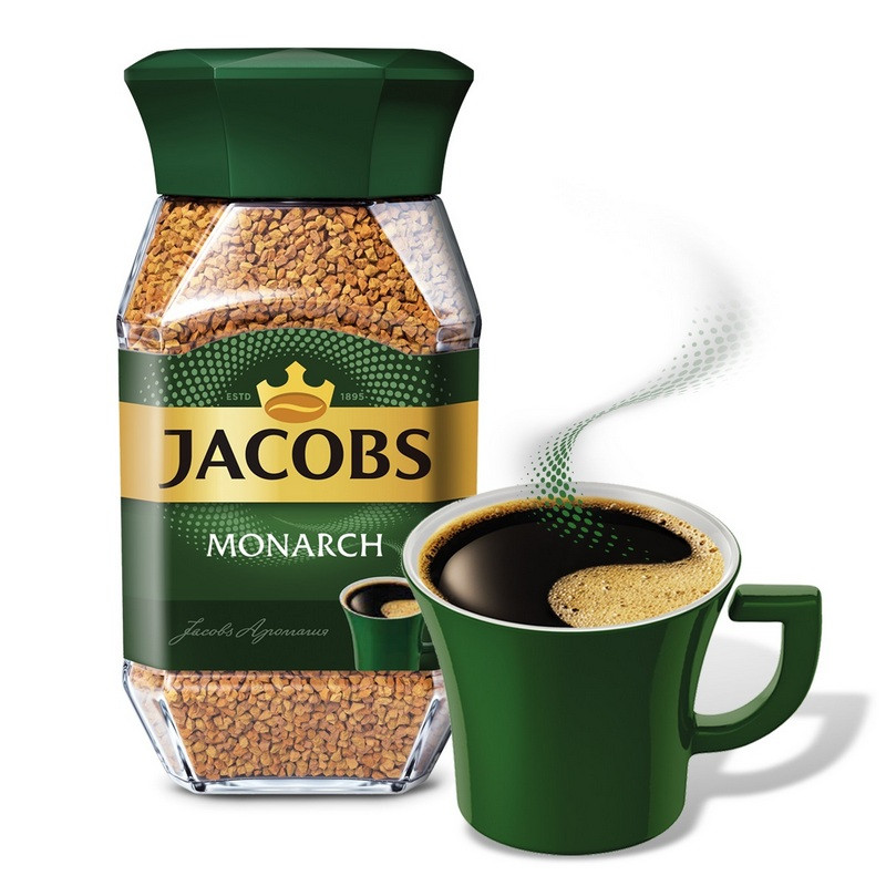 Кофе растворимый JACOBS MONARCH, 47.5 г, стеклянная банка