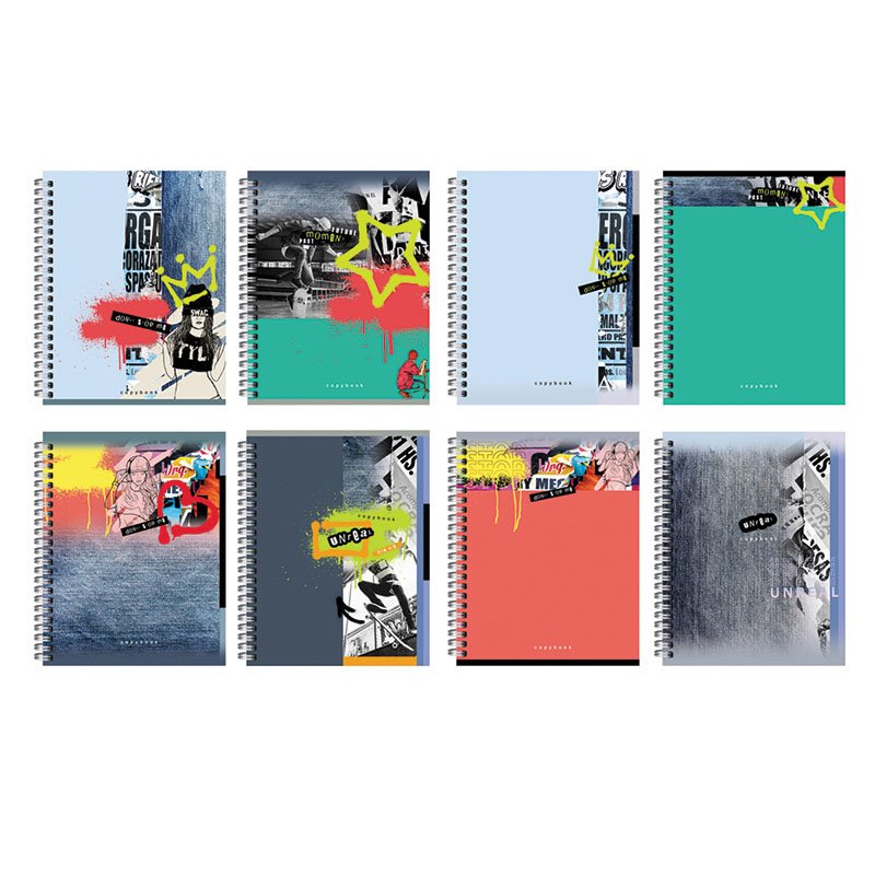 превью Тетрадь 80л., А5, клетка на гребне BG «Future past», двойная обложка