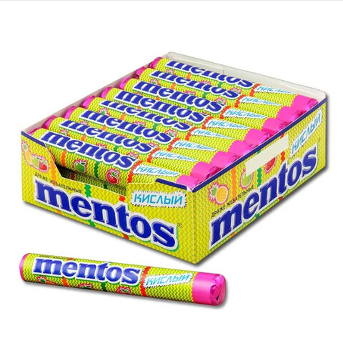 превью Жевательное драже MENTOS (Ментос) «Кислый»37.5 г