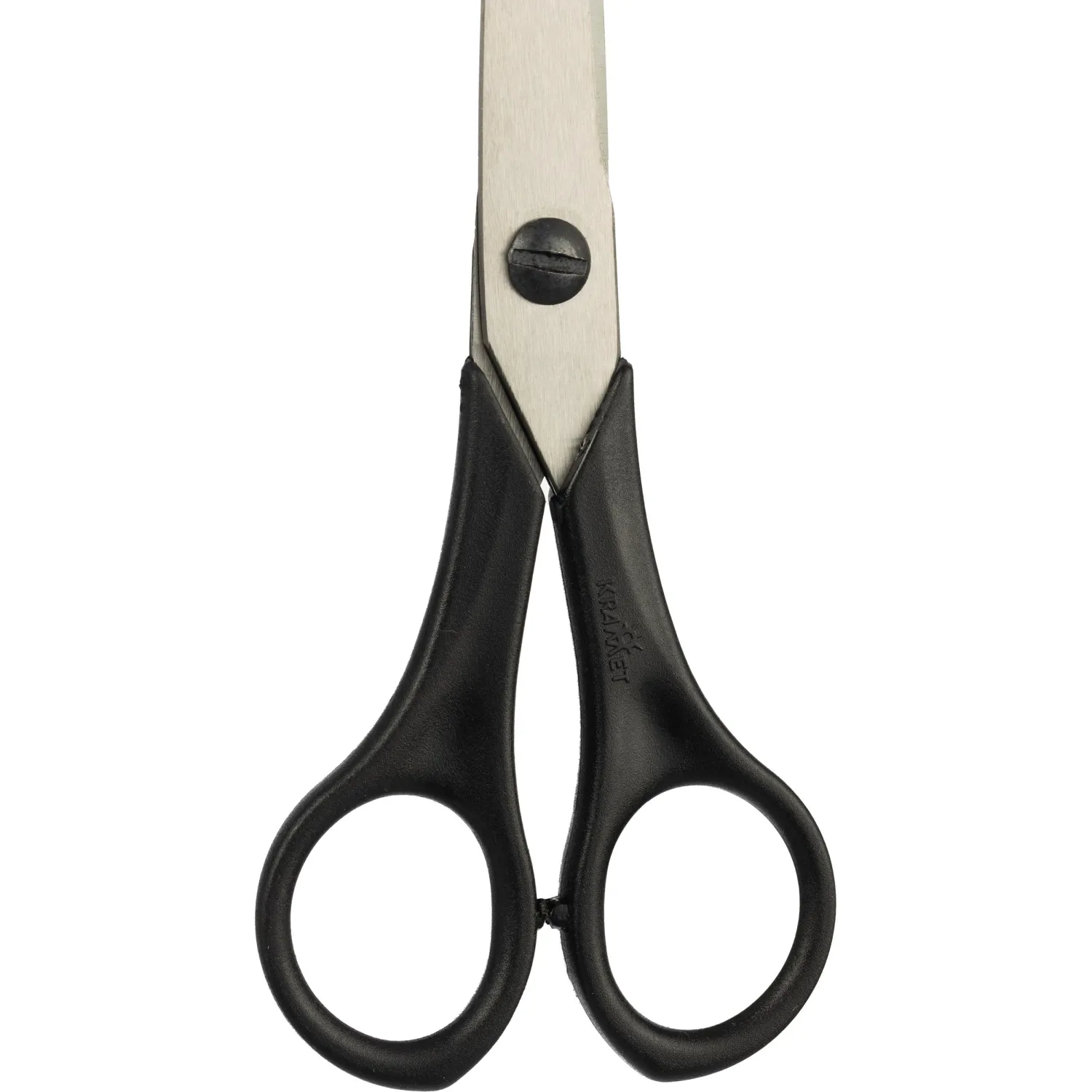 Ножницы Крамет 160мм Soft touch с симметричными ручками, черные Н-088