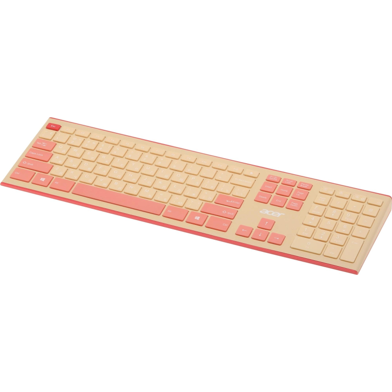 Набор клавиатура+мышь Acer OCC205 (ZL. ACCEE.00F)/розовый/бежевый/USB/slim