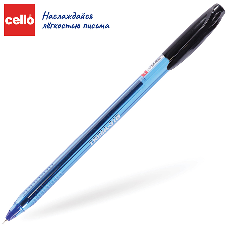 Ручка шариковая Cello «Trima-31B» синяя 0.7мм, штрих-код