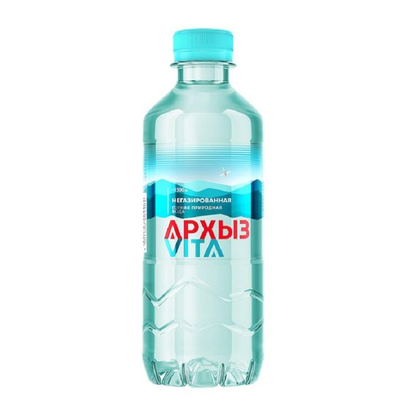 Вода минеральная Архыз негазированная 0.33 литра (12 штук в упаковке)