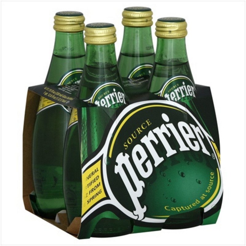 Вода минеральная Perrier газированная 0.33 литра (4 штуки в упаковке)