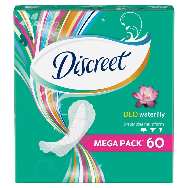 превью Прокладки женские гигиенические Discreet Deo Water Lily Trio 60 штук в упаковке