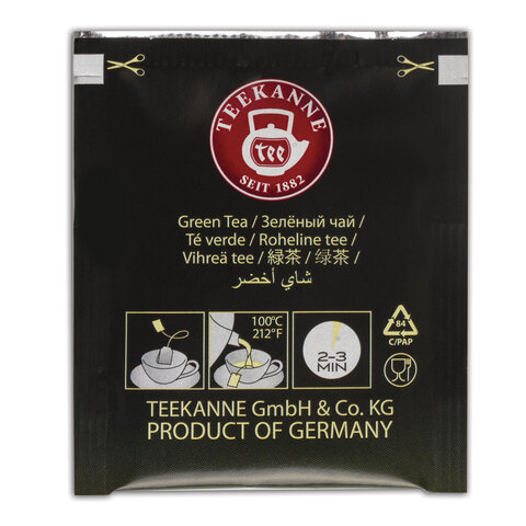 Чай TEEKANNE (Тиканне) «Elite Green», зеленый, 300 пакетиков в конвертах, Германия