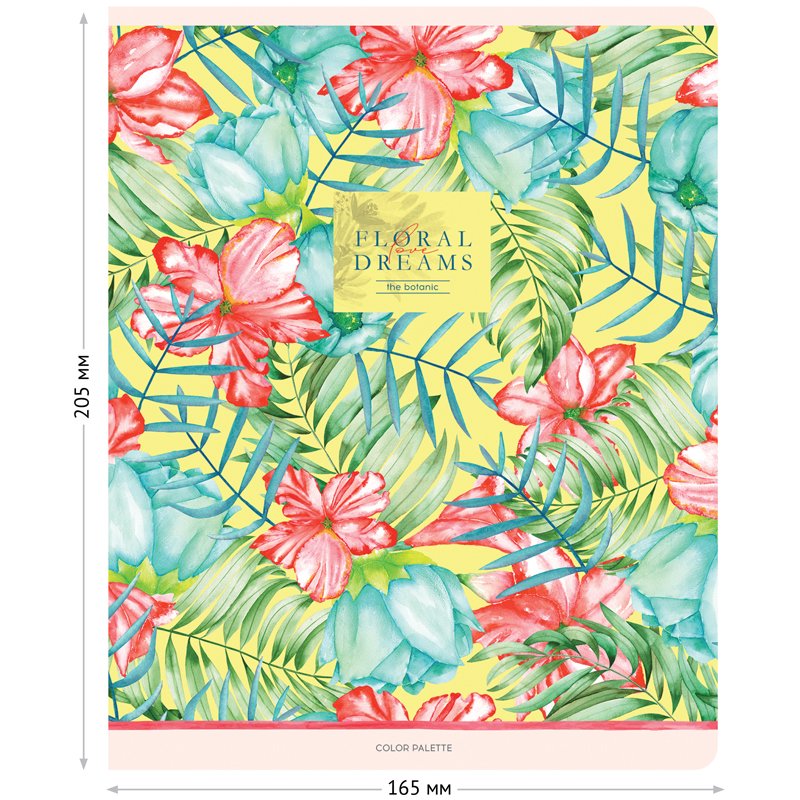 Тетрадь 80л., А5, линия ArtSpace «Цветы. Flowers for dreams»