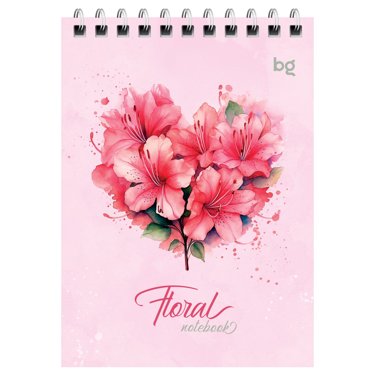 Блокнот А6 40л. на гребне BG «Floral notebook»