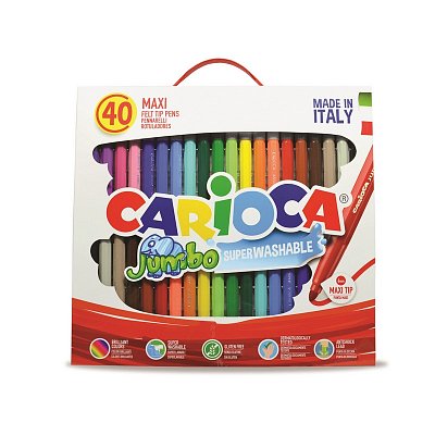 Фломастеры Carioca Jumbo (40 цветов)