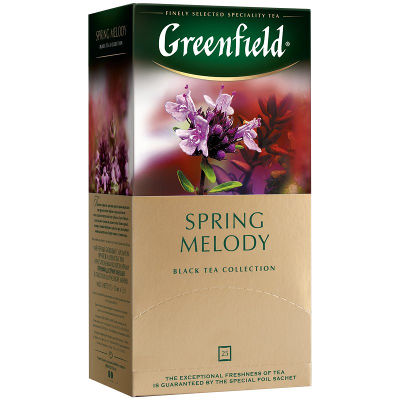 Чай Greenfield Spring Melody (черный с чабрецом, 25пак/уп)