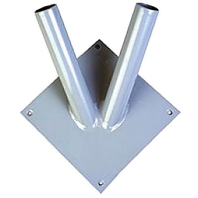 Кронштейн для флагштоков стальной двойной 20×20 см