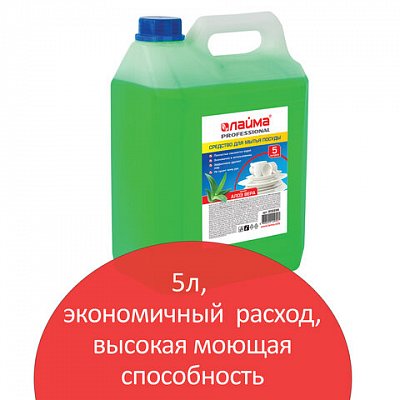 Средство для мытья посуды 5 л, ЛАЙМА PROFESSIONAL, концентрат, «Яблоко»