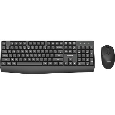 Набор клавиатура+мышь Philips (SPT6337B/60)беспр. 2.4GHz 104кл 1600dpi черн