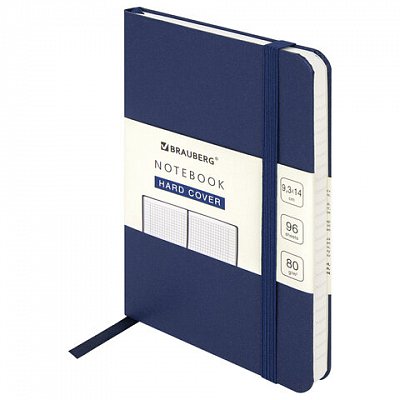 Блокнот МАЛЫЙ ФОРМАТ (96×140 мм) А6, BRAUBERG ULTRA, балакрон, 80 г/м2, 96 л., клетка, темно-синий