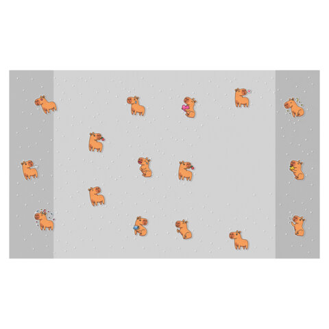 Обложки «CAPYBARAS» для тетрадей и дневников, КОМПЛЕКТ 10 шт, ПЛОТНЫЕ, 210×350 мм, 110 мкм, FUNSTER