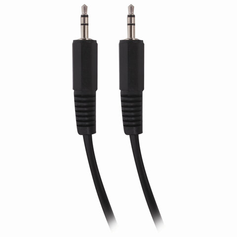 Кабель Jack 3.5 mm M-M, 1.5 м, SONNEN, для передачи стерео-аудио, черный