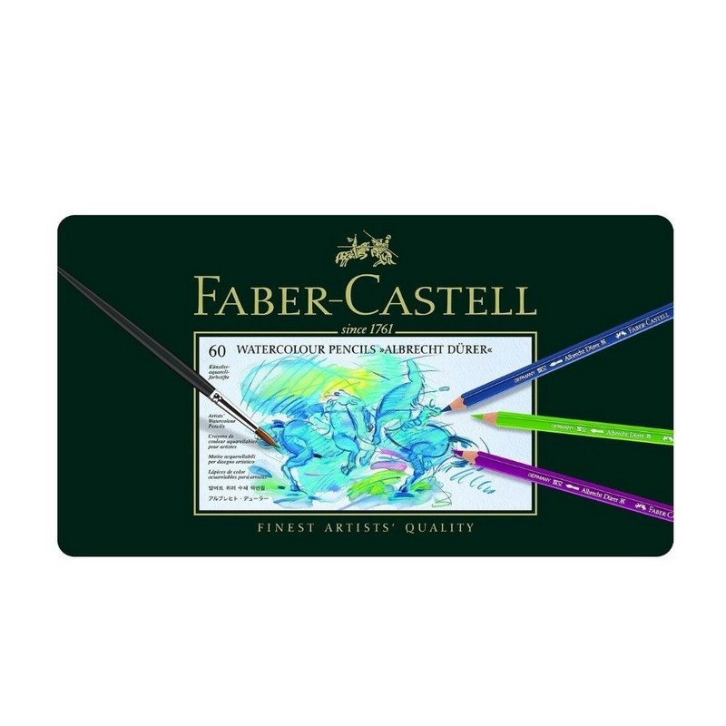 Карандаши акварельные художественные Faber-Castell «Albrecht Dürer», 60цв, метал. коробка