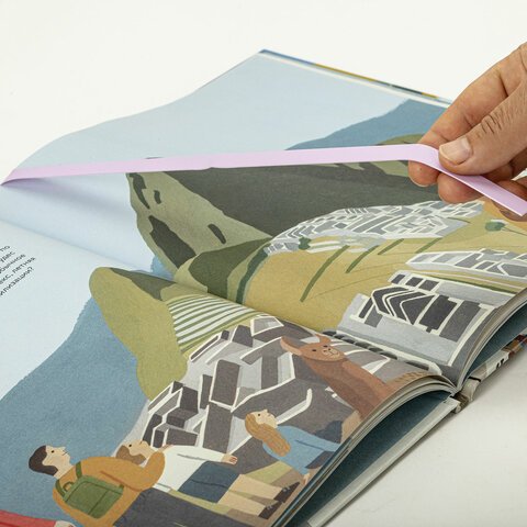 Закладки для книг САМОКЛЕЯЩИЕСЯ, КОМПЛЕКТ 6 шт., лавандовый, ДПС