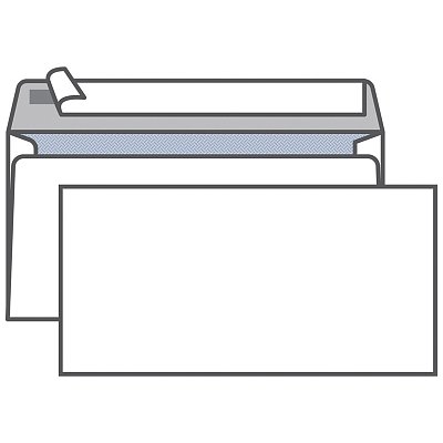 Конверт E65, KurtStrip, 110×220мм, б/подсказа, б/окна, отр. лента, внутр. запечатка