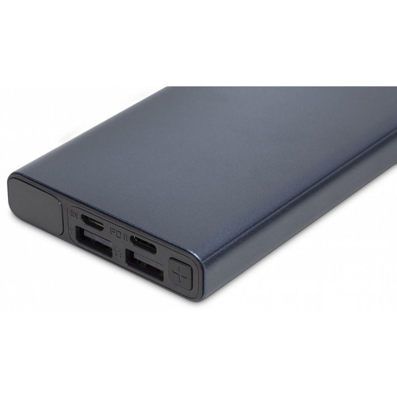 Внешний аккумулятор 10000 mAh, 2xUSB, дисплей, Accesstyle Lava 10D, син