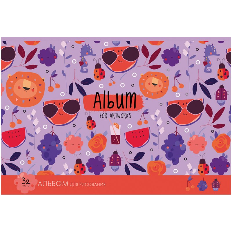 Альбом для рисования 32л., А4, на скрепке BG «Fresh»