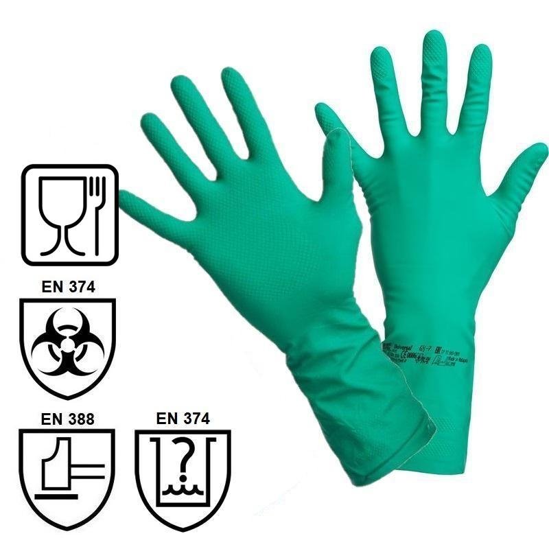 Перчатки резиновые Vileda Professional (размер 7, S, артикул производителя 100800)