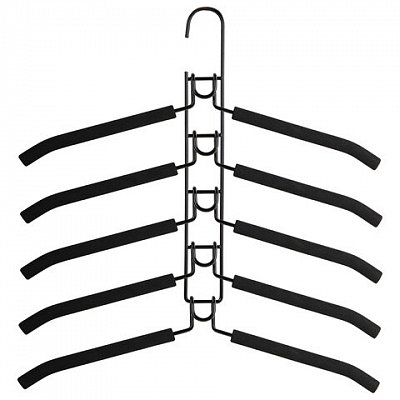 Вешалка-плечики трансформер5 плечиковметалл с покрытиемчерныеBRABIX607474