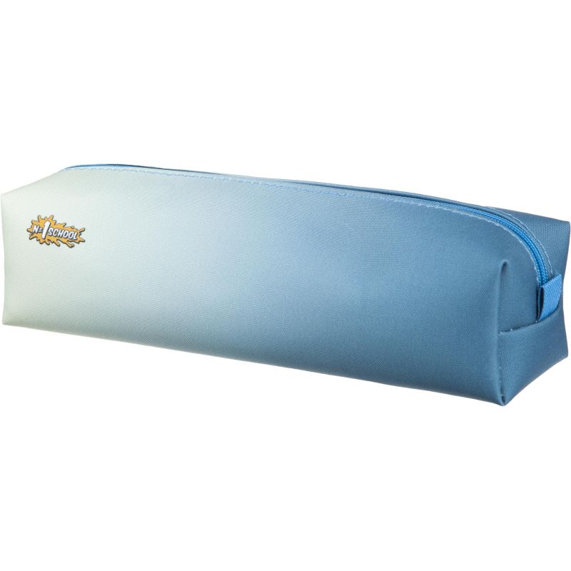 Пенал-косметичка №1School Градиент синий, ПМО 31-20, ткань мягкий, 210×50х60