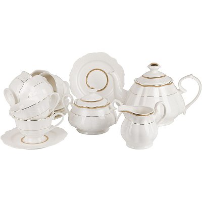 Набор чайный 15пр. White chic (6 персоны) v=190/280/435/1350мл, 0970024