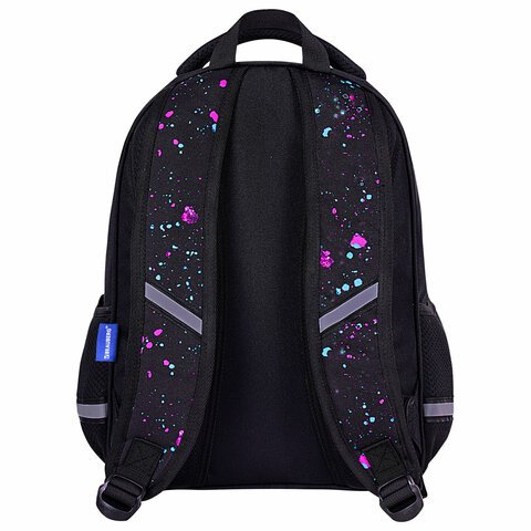 Рюкзак BRAUBERG OPTIMA, 2 отделения, с брелоком, «Butterfly catcher», СВЕТЯЩИЙСЯ, 36×27х18 см