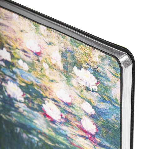 Блокнот А5 (143×210 мм), BRAUBERG VISTA «Claude Monet», под кожу, гибкий, 80 л. 