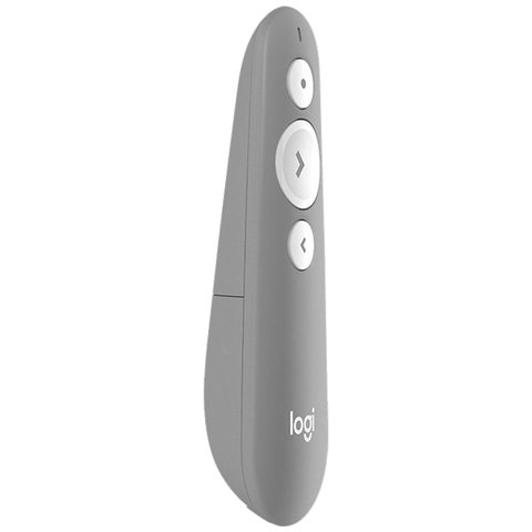 Презентер (пульт ДУ) LOGITECH R500, радиус действия 20 м, серый