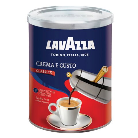 Кофе молотый LAVAZZA (Лавацца) «Crema e Gusto», натуральный, 250 г, жестяная банка