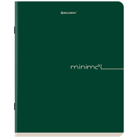 Тетрадь А5, 48 л., BRAUBERG, скоба, клетка, SoftTouch, «Минимал_Цвет», (микс в спайке)