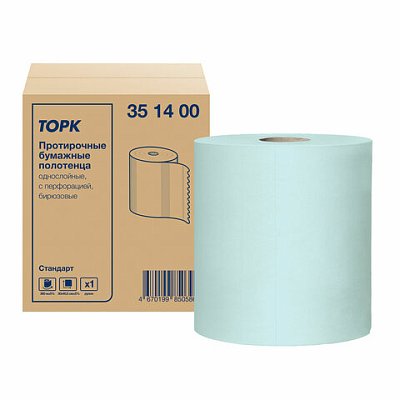 Бумага протирочная 360 м, полотенца с перфорацией, TORK СТАНДАРТ 1-слой, 888 листов 30×40.5 см