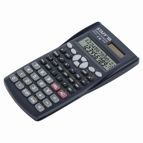 Калькулятор STAFF инженерный STF-810, 10+2 разряда, двойное питание, 181×85 мм