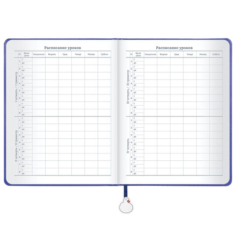 Дневник 1-11 класс 48 л., кожзам (твердая с поролоном), печать, ляссе с аппликацией, BRAUBERG, «Гуси»