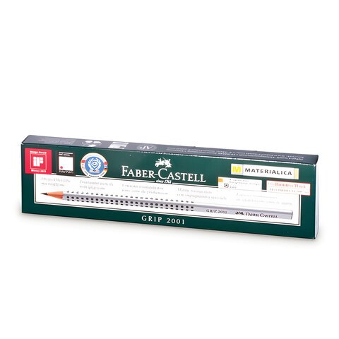 Карандаш чернографитный заточенный трехгранный HB Faber-Castell Grip 2001