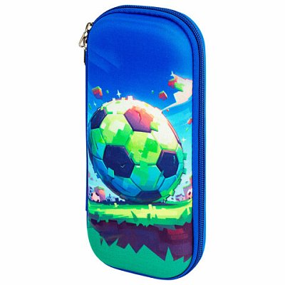 Пенал ЮНЛАНДИЯ, 1 отделение, карман, полиэстер/EVA, 22×10х5 см, «Football match»