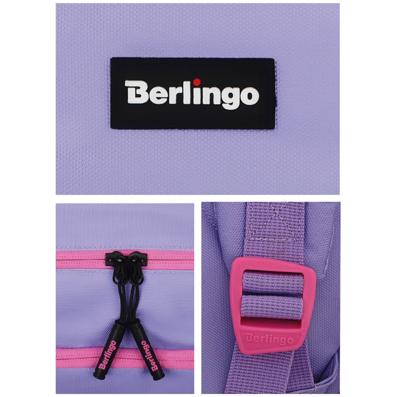 Рюкзак Berlingo Light «Squares» 39.5×28×16см, 2 отделения, 3 кармана, уплотненная спинка