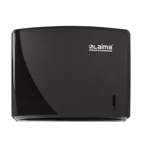 Диспенсер для полотенец LAIMA PROFESSIONAL ORIGINAL (Система H2), Interfold, черный, ABS-пластик, 605760