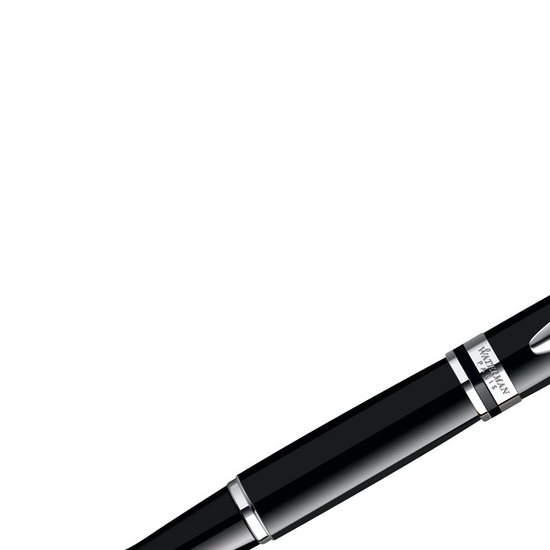 превью Ручка-роллер Waterman «Expert Black Lacquer СT», черная, 0.8мм, подарочная упаковка