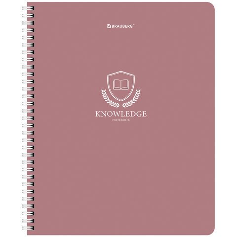 Тетради ДЭК А5 48 л. КОМПЛЕКТ 4 шт., BRAUBERG, гребень, клетка, матовая ламинация, «Knowledge»