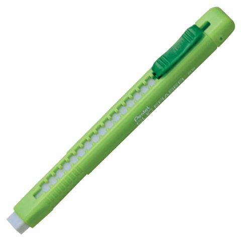 превью Резинка стирательная PENTEL (Япония) «Clic Eraser», 80 мм, выдвижная, пластиковый салатовый футляр